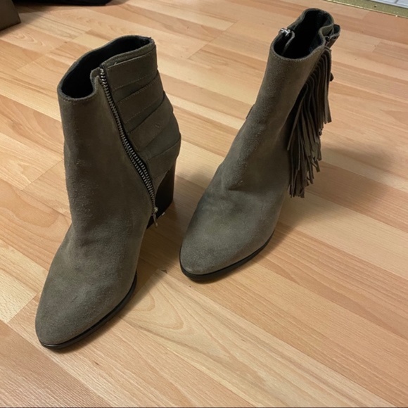 The Kooples grey fringe real suede booties - Picture 3 of 8